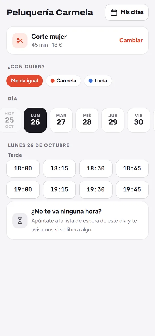 Día y hora