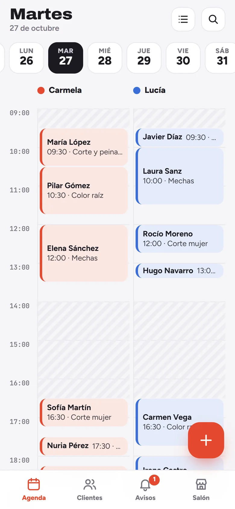Agenda del día